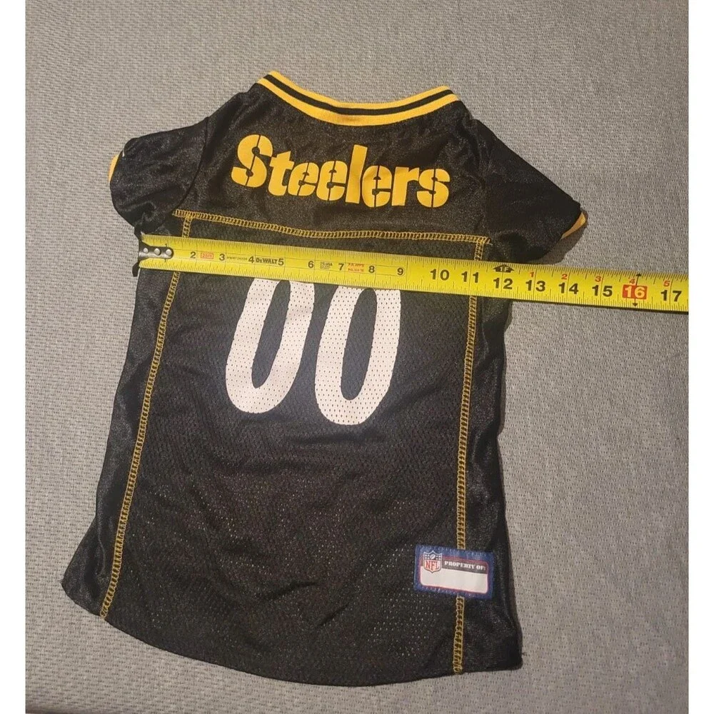 Pets First NFL Pittsburgh Steelers Mesh Dog Jersey Size Large NWOT